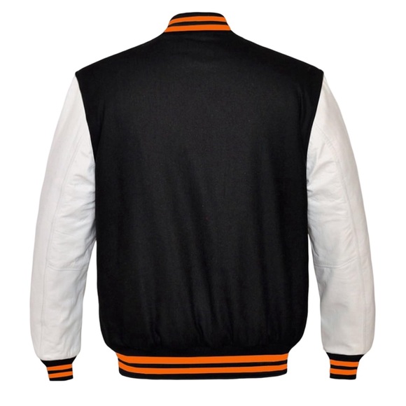 STEWART & STRAUSS • Varsity Letterman Baseball Bomber Jacket Wool Coat - Picture 3 of 4